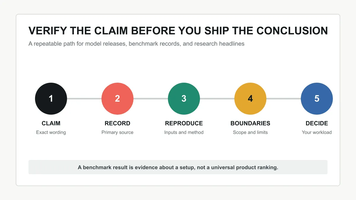 How to Verify AI Model and Benchmark Claims Before You Trust Them editorial cover